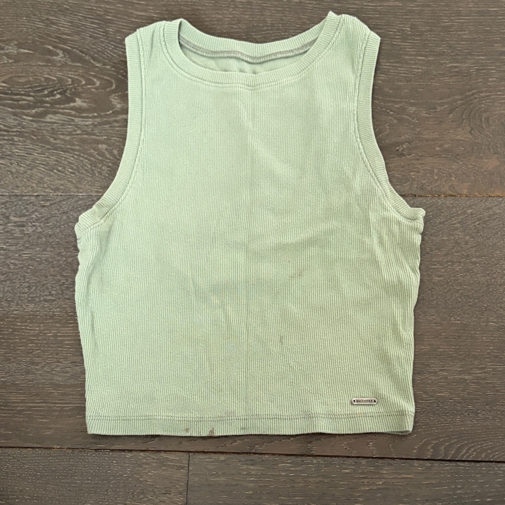 Hollister Light Green Ribbed Tank Top